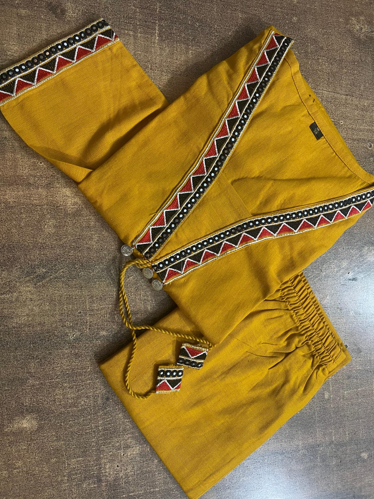 Women Premium Cotton Flex Kurta Palazzo Set with Embroidered Ethnic Detailing