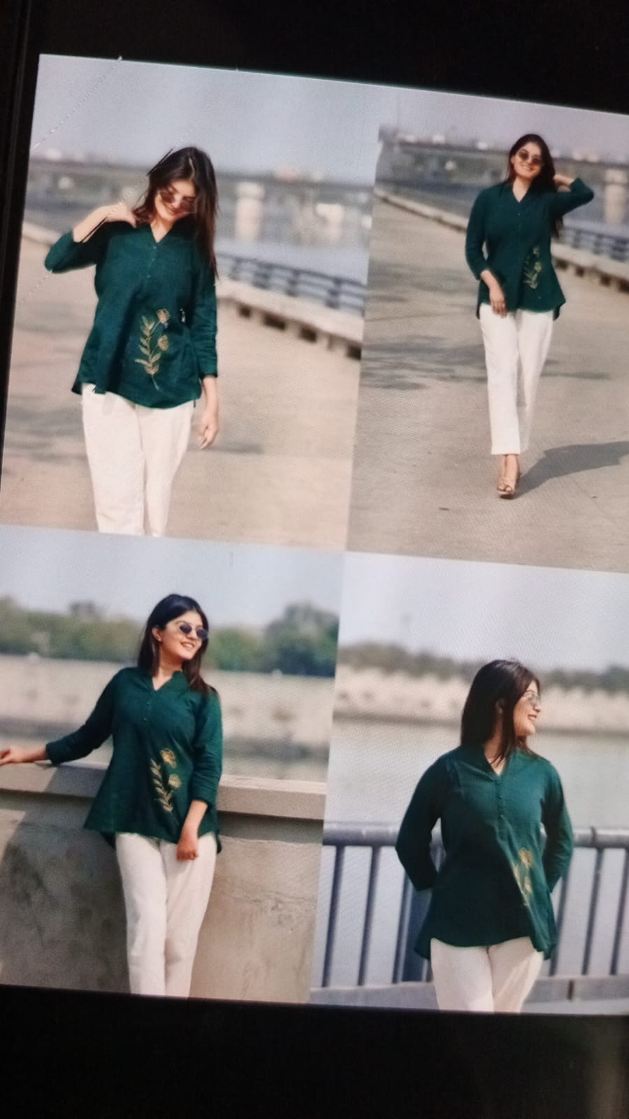 Women's Cotton Slub Embroidered Co-Ord Set with Matching Pants