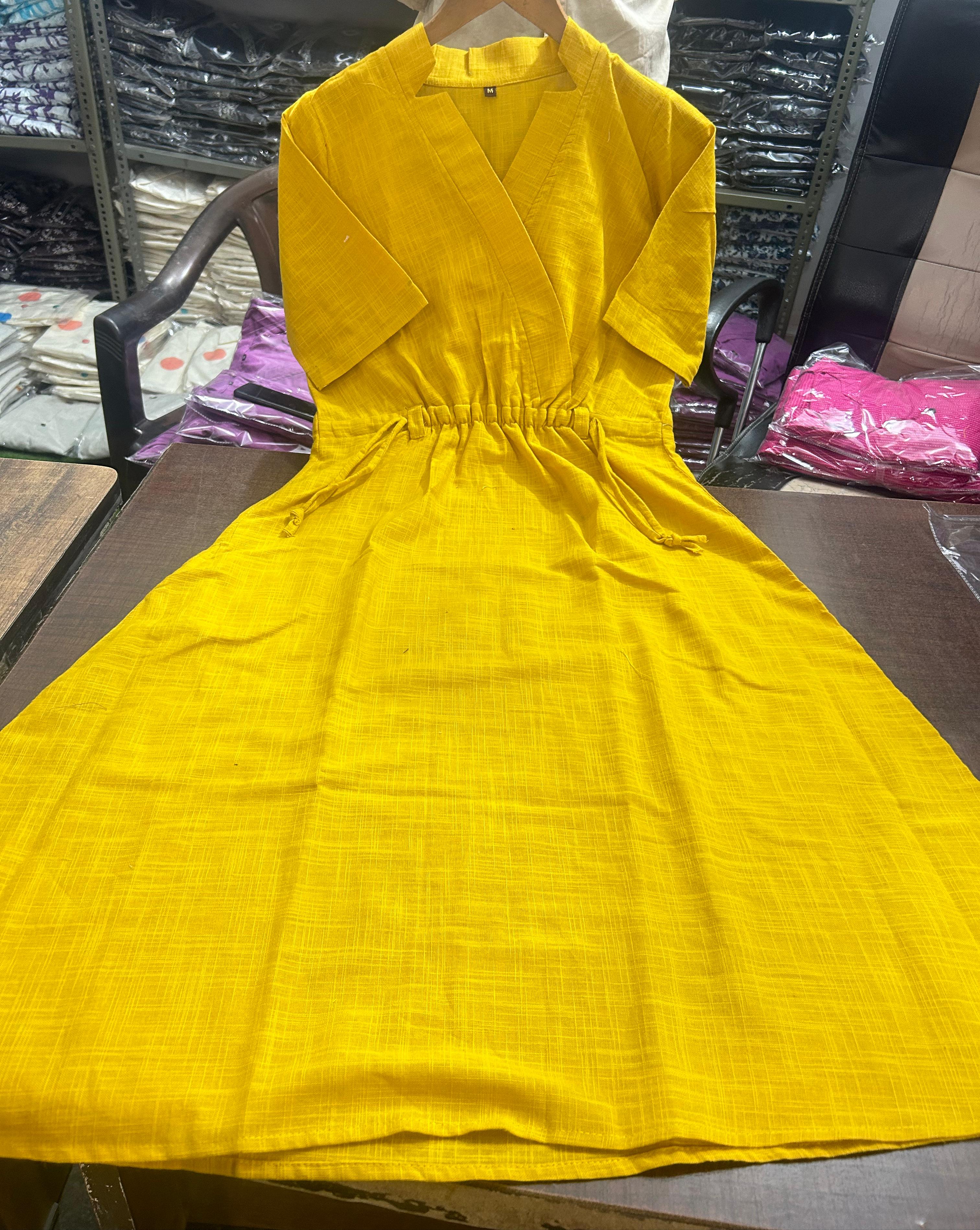 Yellow Dress Vibrant Colors & Dori Tassel Detail