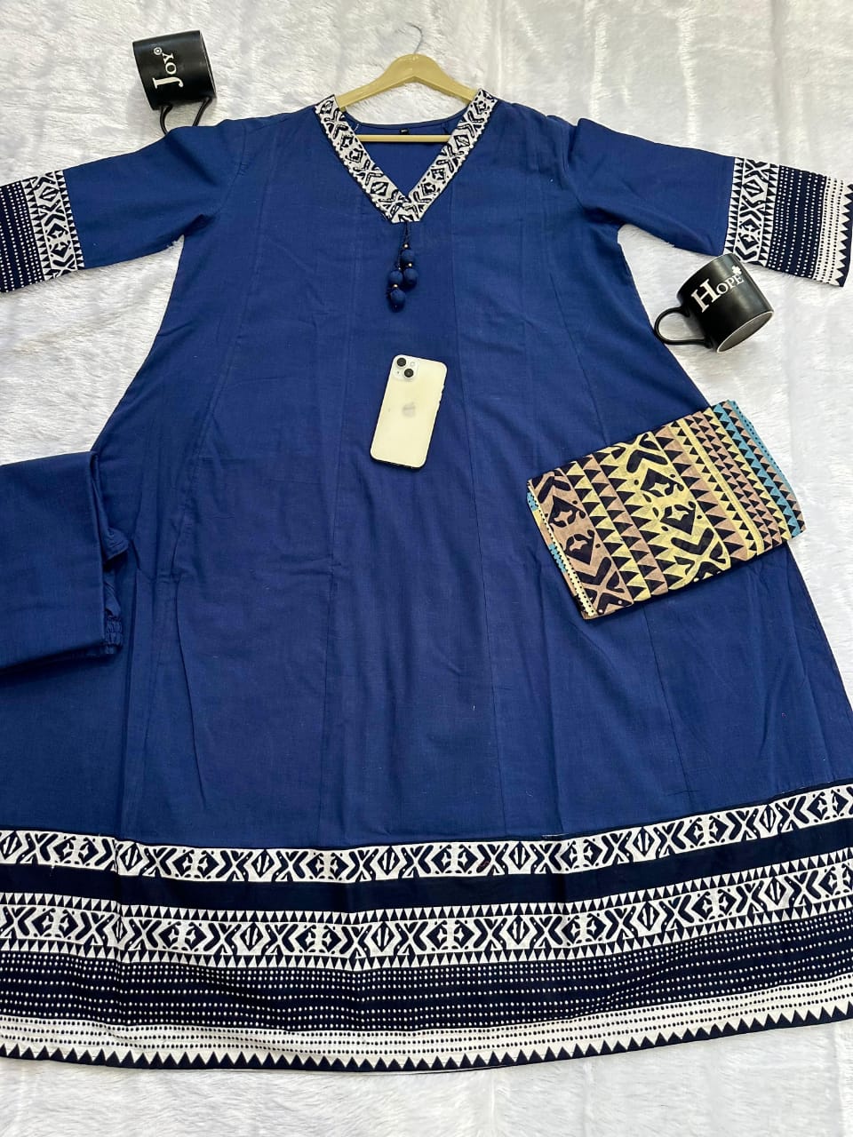 Women Premium Hand Work Anarkali Kurta Pant Dupatta Set