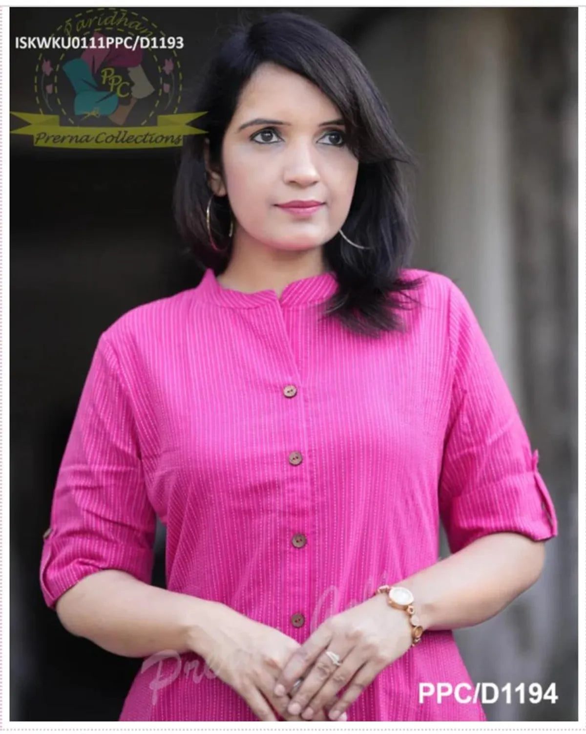 Women's A-Line Cotton Kurti Palazzo Set with Katha Work